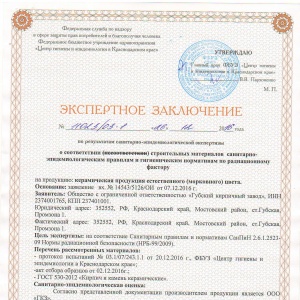 экспертное заключение на керамическую прод. морковную-1